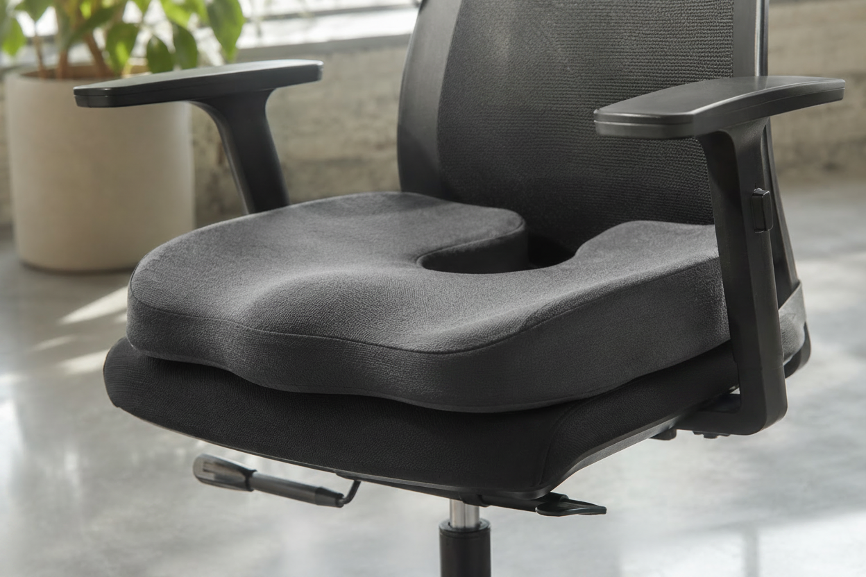 Ergonest Ergonomic Memory Foam Coccyx Seat Cushion | Tailbone Relief & Posture Support